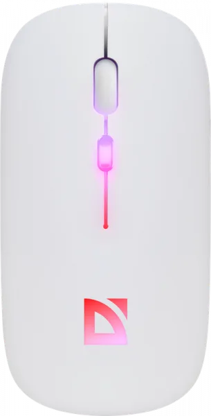 Мышь DEFENDER Touch MM-997, АКБ, USB, Bluetooth, беспр.,опт.,3кн., 800-1600dpi, бесшумная, белый