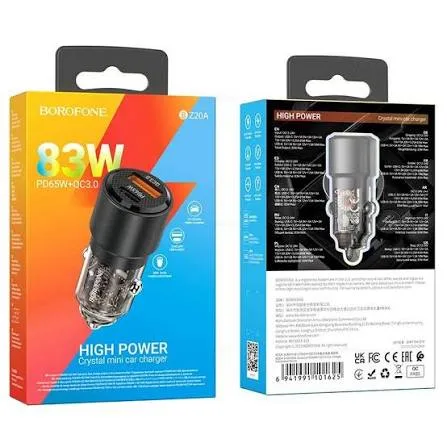 AЗУ Borofone BZ20A PD65W Quick Charge 3.0 USB/Type-C