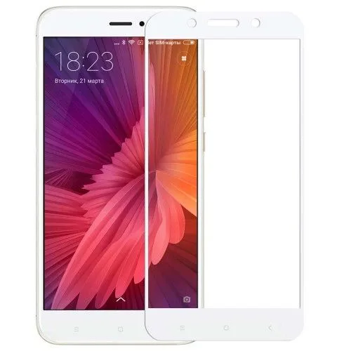 Защитное стекло Xiaomi Redmi Note 5A Prime белое
