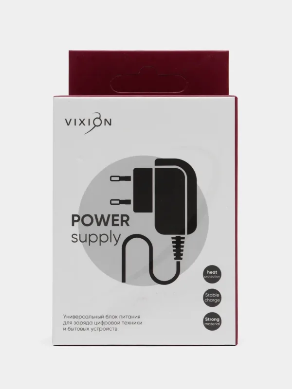 Универсальный блок питания для бытовых устройств Vixion, 12В, 2А,