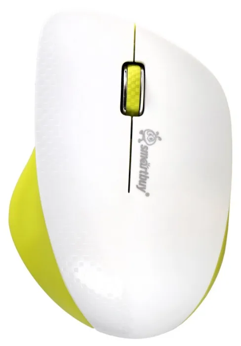 Мышь SmartBuy 309AG, USB, беспр.,опт.,3кн., 1000dpi, белый/желтый