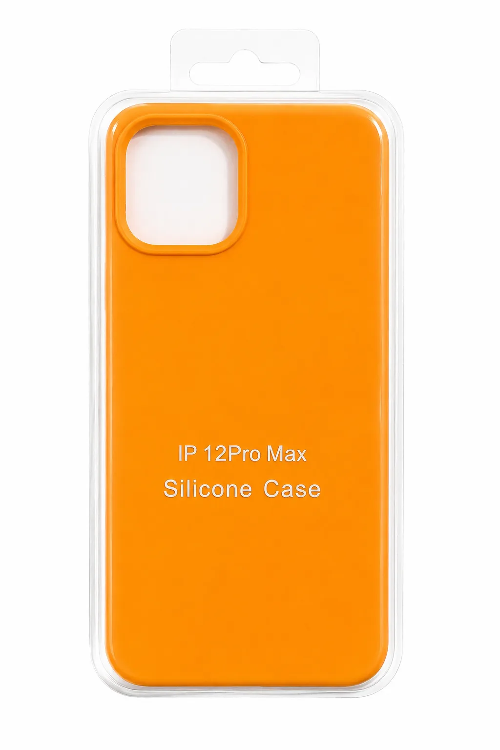 Чехол для Iphone 12 Pro Max silicone case,  оранжевый