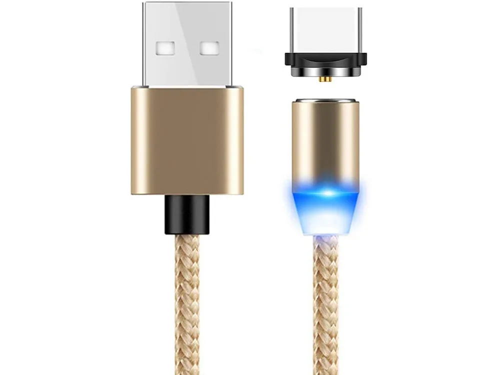 Кабель магнитный GT WIN MicroUSB, золотой