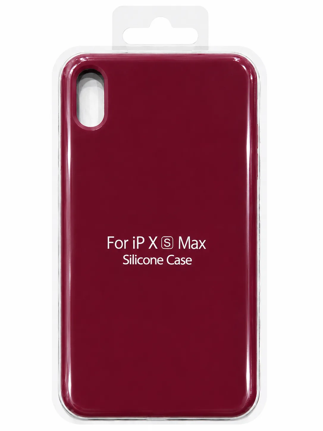 Чехол для Iphone Xs Max silicone case, гранатовый
