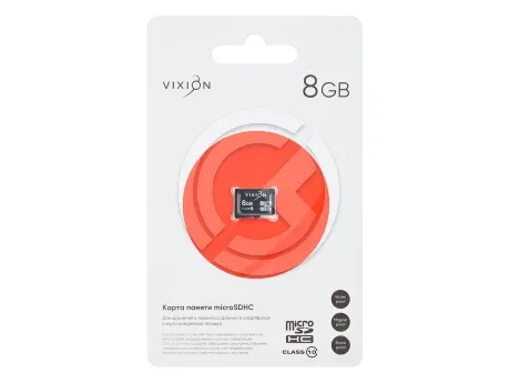 Карта памяти MicroSD 8gb vixion class