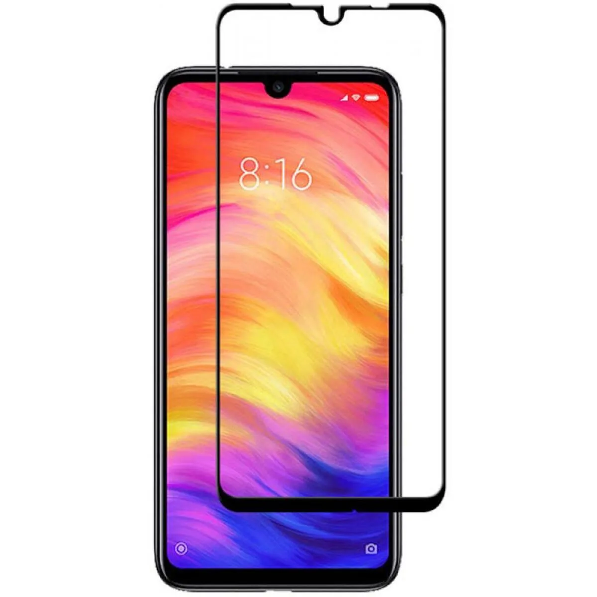 Защитное стекло Xiaomi Redmi 7 чёрное