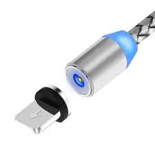 Магнитный кабель Tork USB - Lightning серый