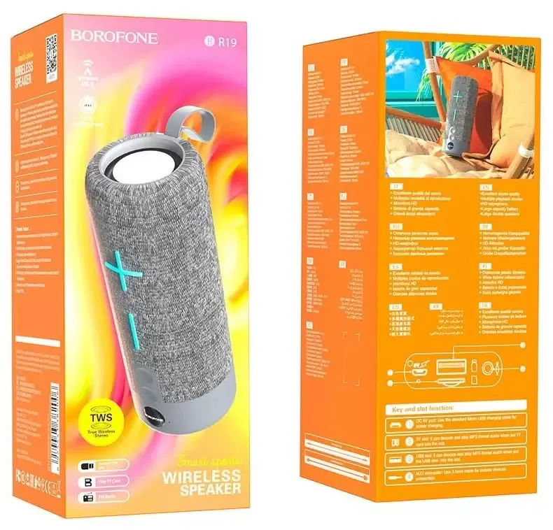Портативная колонка BOROFONE BR19 Grey