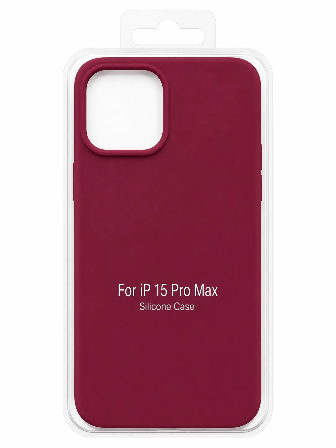 Чехол для Iphone 15 Pro Max silicone case, гранатовый