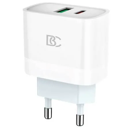 Сетевое зарядное устройство USB/Type-C BC C62 (18W, QC3.0, PD, 2 порта) Белый