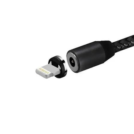 Магнитный кабель Tork USB - Lightning чёрный