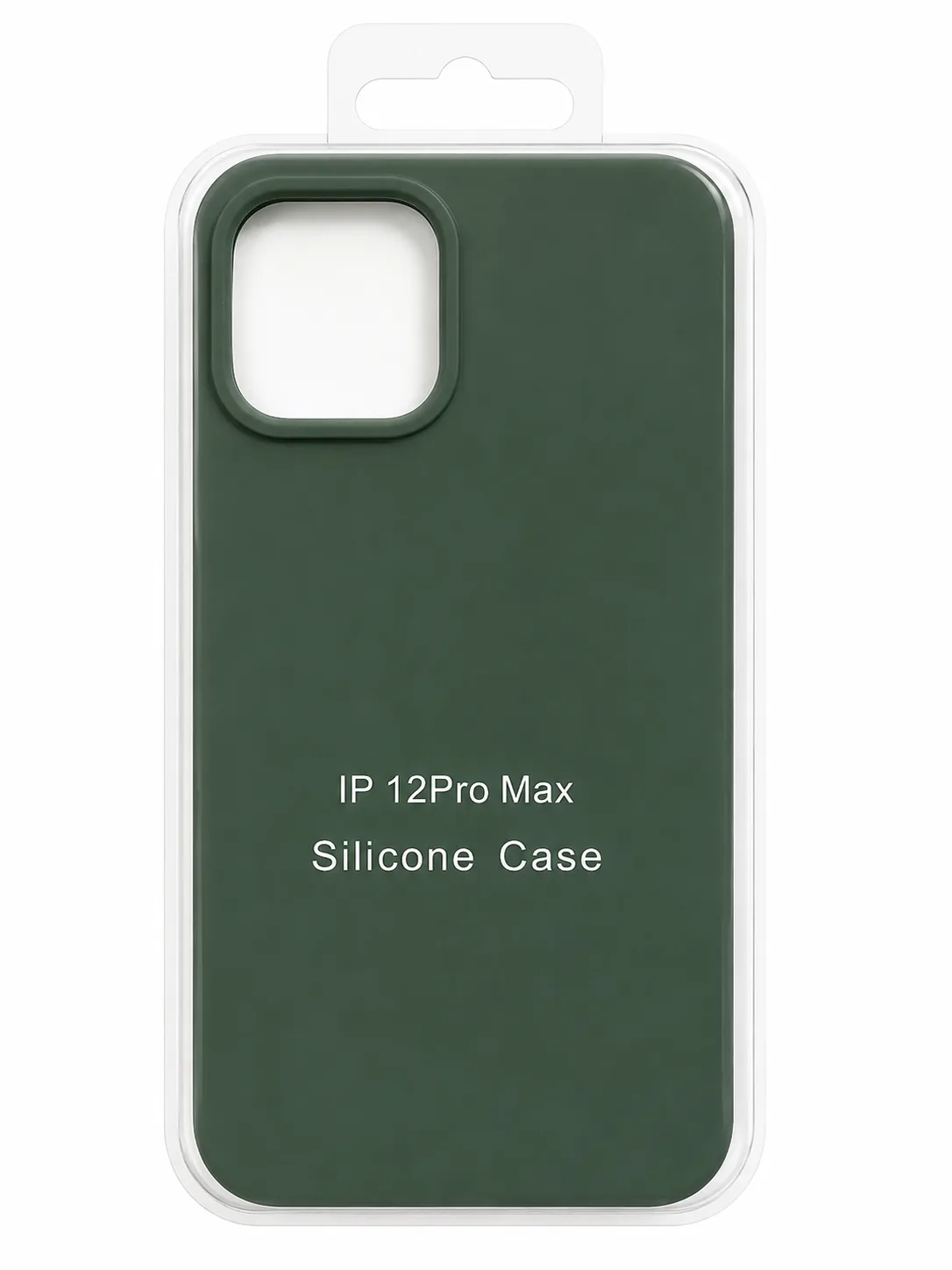 Чехол для Iphone 12 Pro Max silicone case, тёмно-зелёный