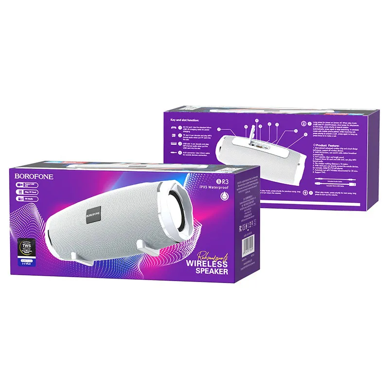 Портативная колонка Borofone BR3 Rich sound sports, grey