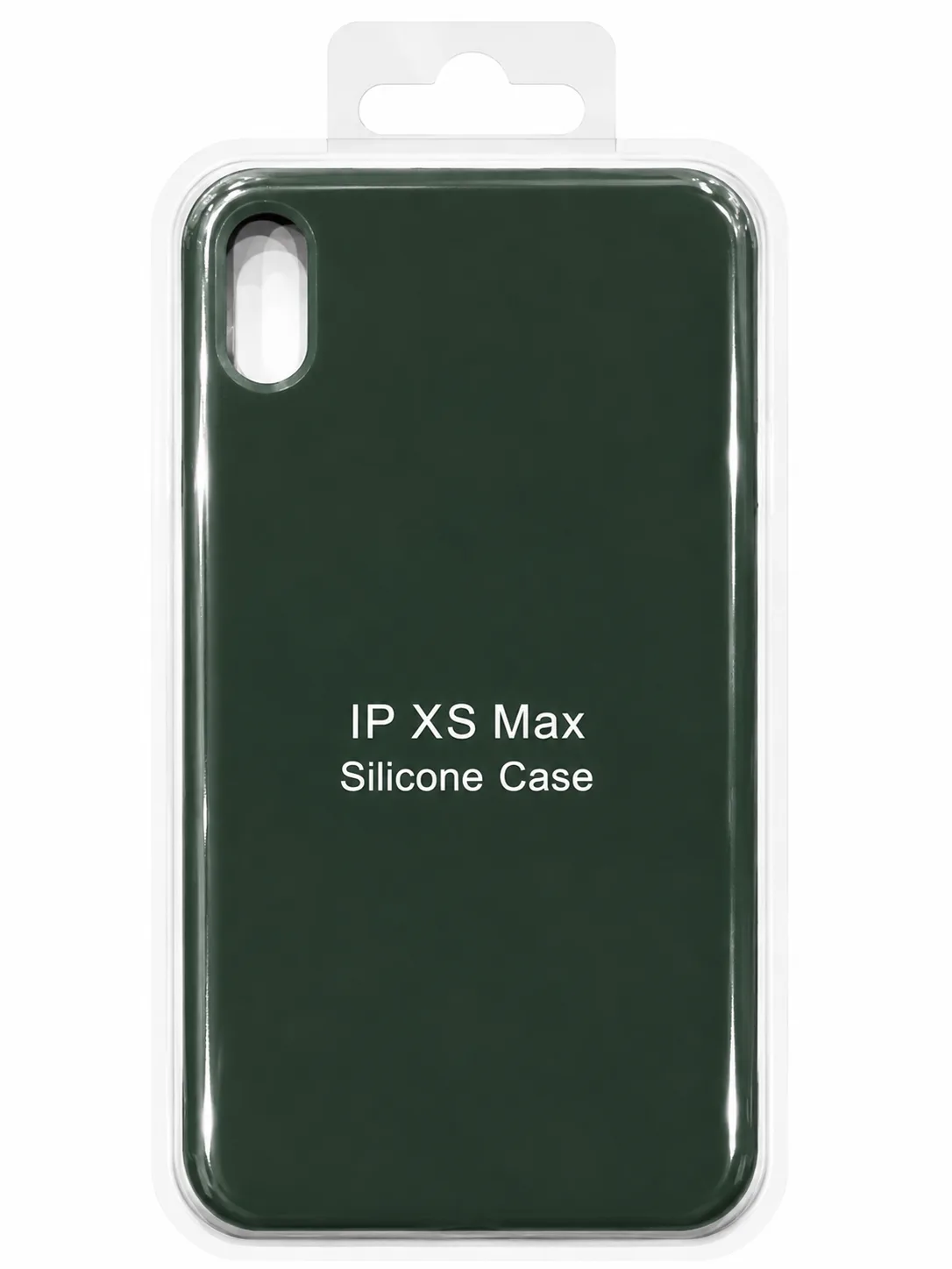Чехол для Iphone Xs Max silicone case, тёмно-зелёный